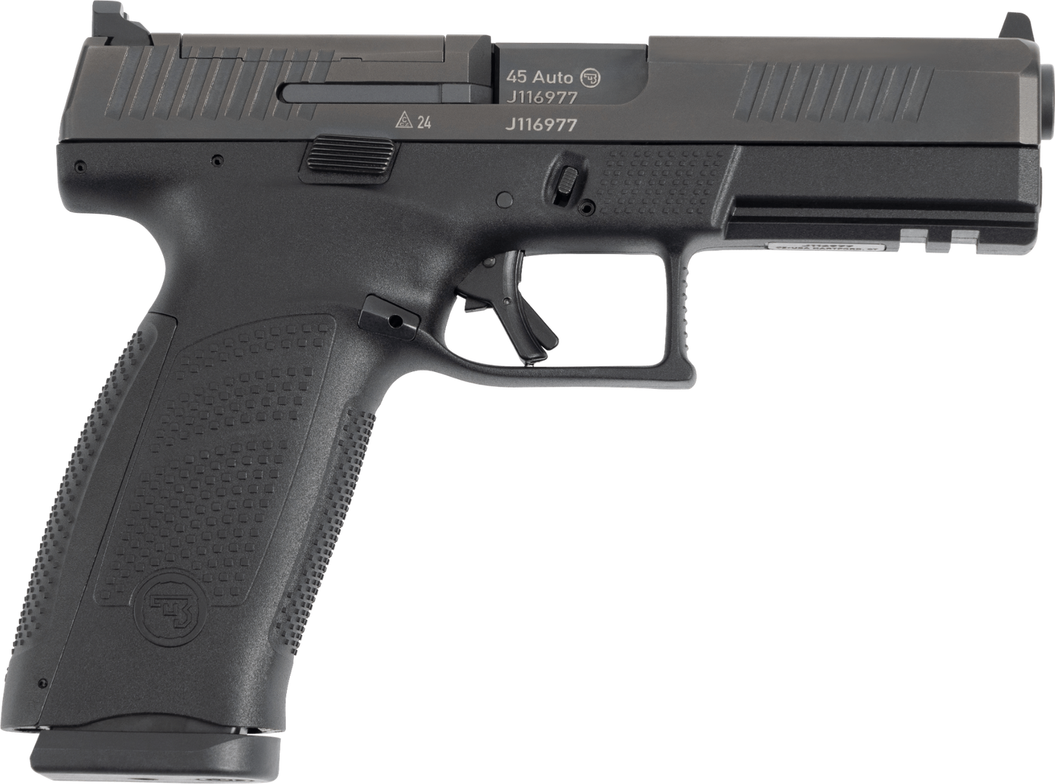 CZ-USA P-10 F F Optic Ready Pistol 91591, 45 ACP, 4.50in, Textured Grips, Black Finish, 13 Rds