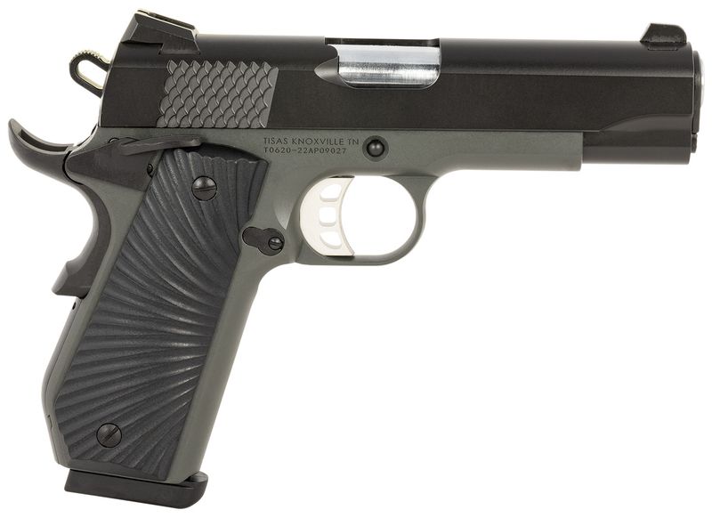 Tisas CARRY Stingray Pistol 10100103, 45 ACP, 4.25in, Black Sunburst G10 Grips, Dark Gray Cerakote Finish, 8 Rds