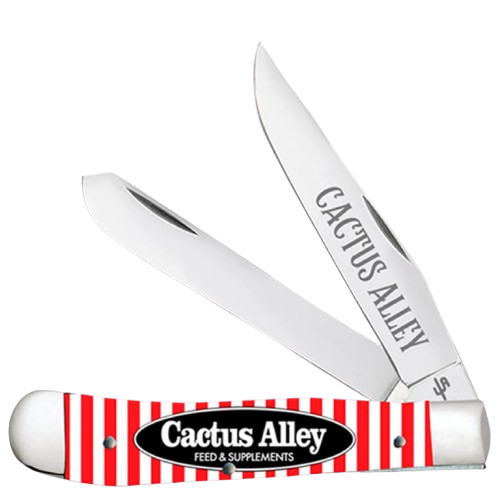 Whiskey Bent Knives Cactus Alley Trapper Knife w/Clip Point & Spey Blade, Feed Sack Handle (CA11-01)