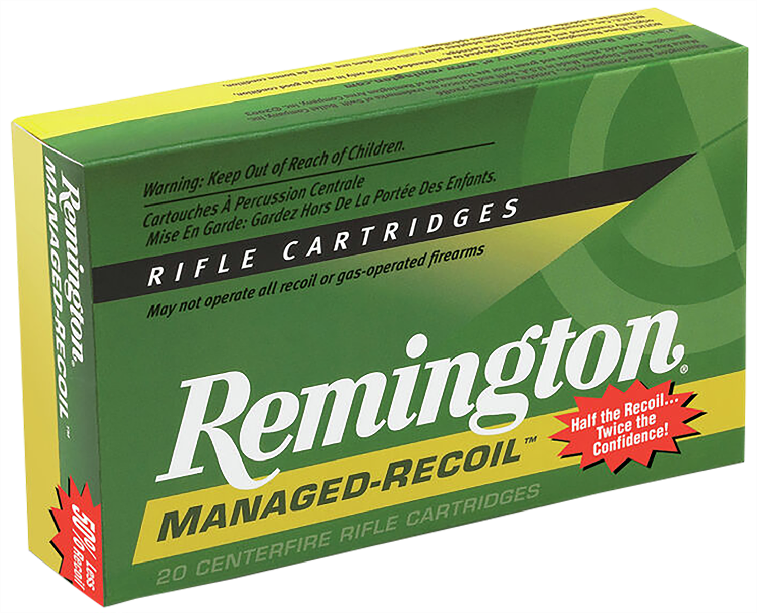 Remington Managed-Recoil Rifle Ammunition RL30301, 30-30 Winchester, Core-Lokt Soft Point (SP), 125 GR, 2175 fps, 20 Rd/bx