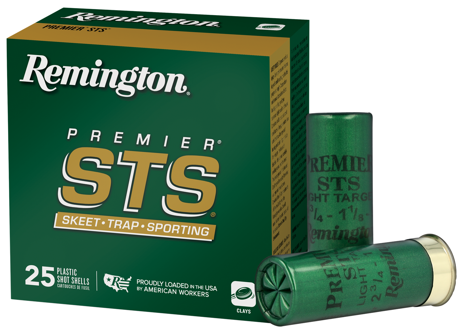 Remington Premier STS Shotshells STS12LR7, 12 Gauge, 2-3/4", 1-1/8 oz, 1100 fps, #7.5 Lead Shot, 25 Rds/Bx