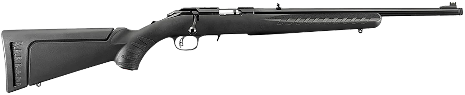 Ruger American Rimfire Rifle 8312, 17 HMR, 18 in Threaded, Black Composite Stock, Black Finish, 9 Rd