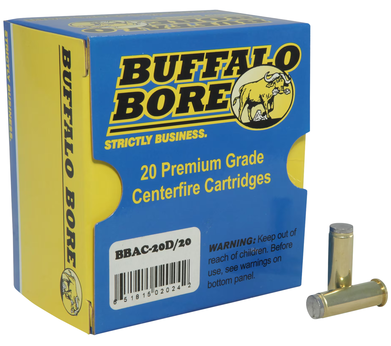 Buffalo Bore Handgun Ammunition 20D/20, 38 Special, Hard Cast Wad Cutter, 150 GR, 850 fps, 20 Rd/Bx