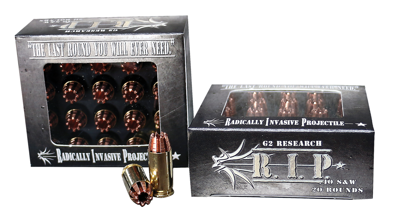 G2 Research R.I.P. Pistol Ammunition G2RIP40SW, 40 S&W, RIP Hollow Point, 115 GR, 1095 fps, 20 Rd/bx