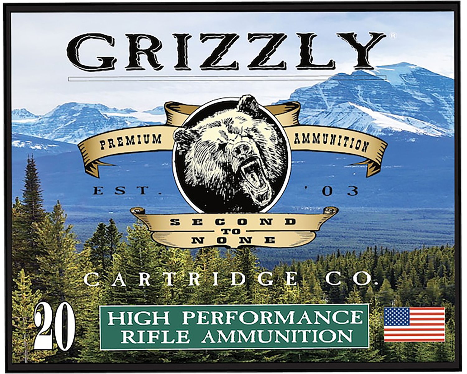 Grizzly Ammunition High Performance Rifle Ammunition GC45/70+P7, 45-70 Gov, Wide Long Nose Gas Check, 420 GR, 2000 fps, 20 Rd/bx