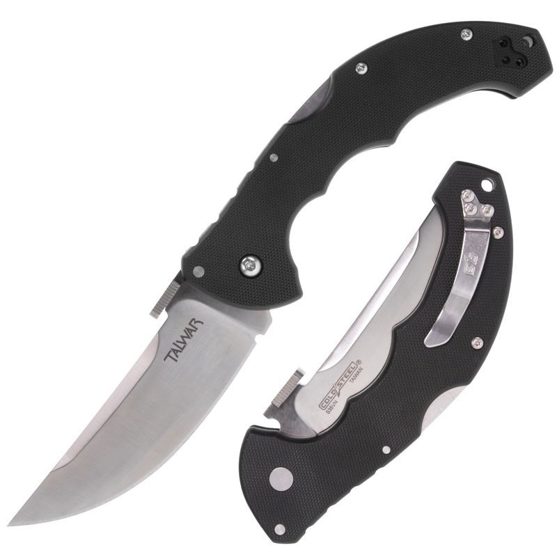 Cold Steel Talwar 4" Folding Knive, Straight Back, Plain Edge (21TTL)
