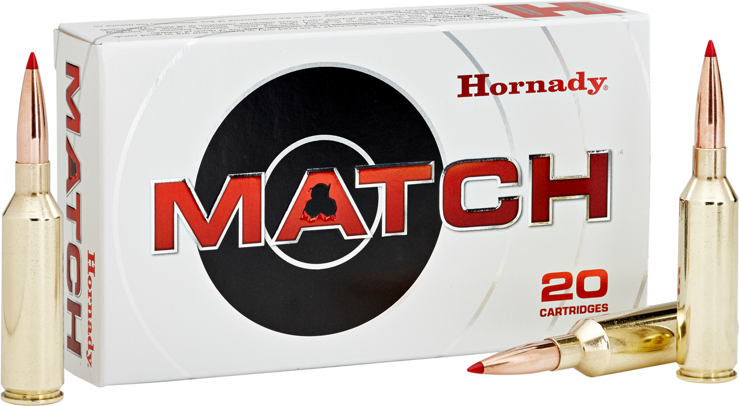 Hornady ELD Match Rifle Ammunition 82180, 300 Winchester Magnum, ELD Match, 195Gr, 2930 fps, 20 Rds