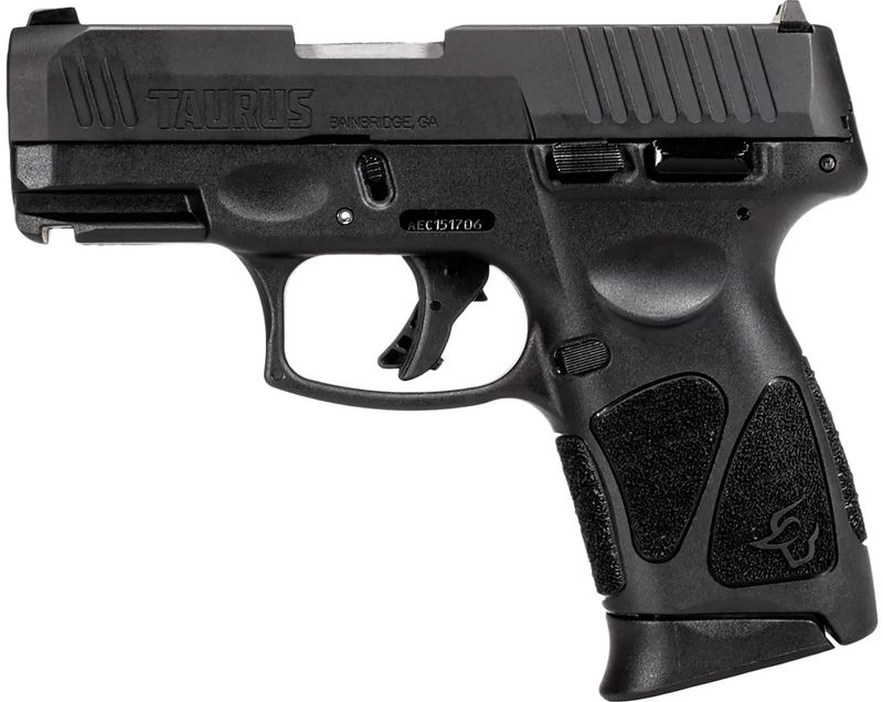 Taurus G3C Pistol 1-G3C4031, 40 S&W, 3.26in,  Black Polymer Grips, Black Finish, 10 Rds