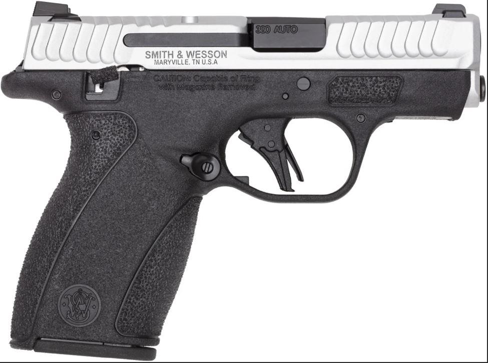Smith & Wesson M&P Bodyguard 2.0 Pistol 14430, 380 ACP, 2.75", Black Poly. Grips, Serrated Silver Cerakote Slide, 12 Rds