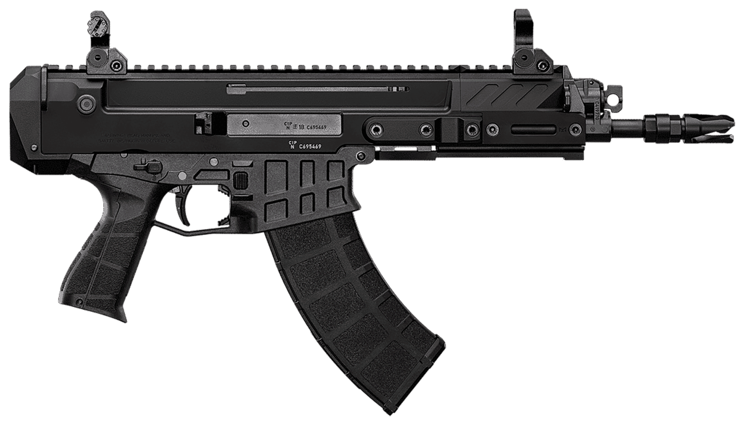 CZ Bren 2 MS Pistol 91450, 5.56 NATO, 8in, Polymer Frame, Ambidextrous, 30 Rds