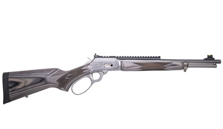 Custom & Collectible Marlin 1894 Mountain Lion Lever Action Rifle CNCMAR357, 357 Mag. 16", Stainless Engraved Reciever, Gray Laminate Wood, 6 Rds