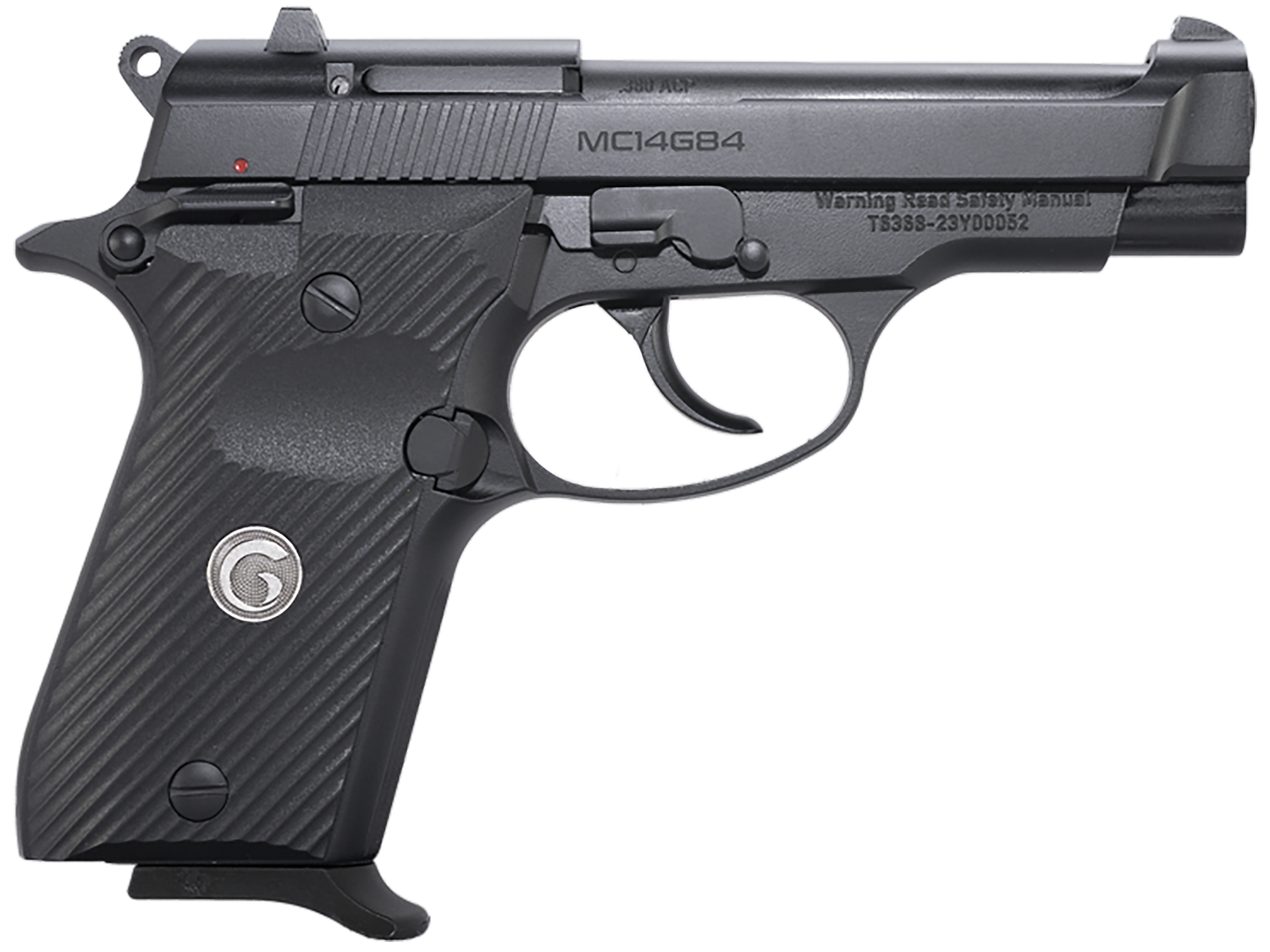 EAA MC14G84 Pistol 390825, 380 ACP, 3.80in, Black Polymer Grips, Black Finish, 13 Rds