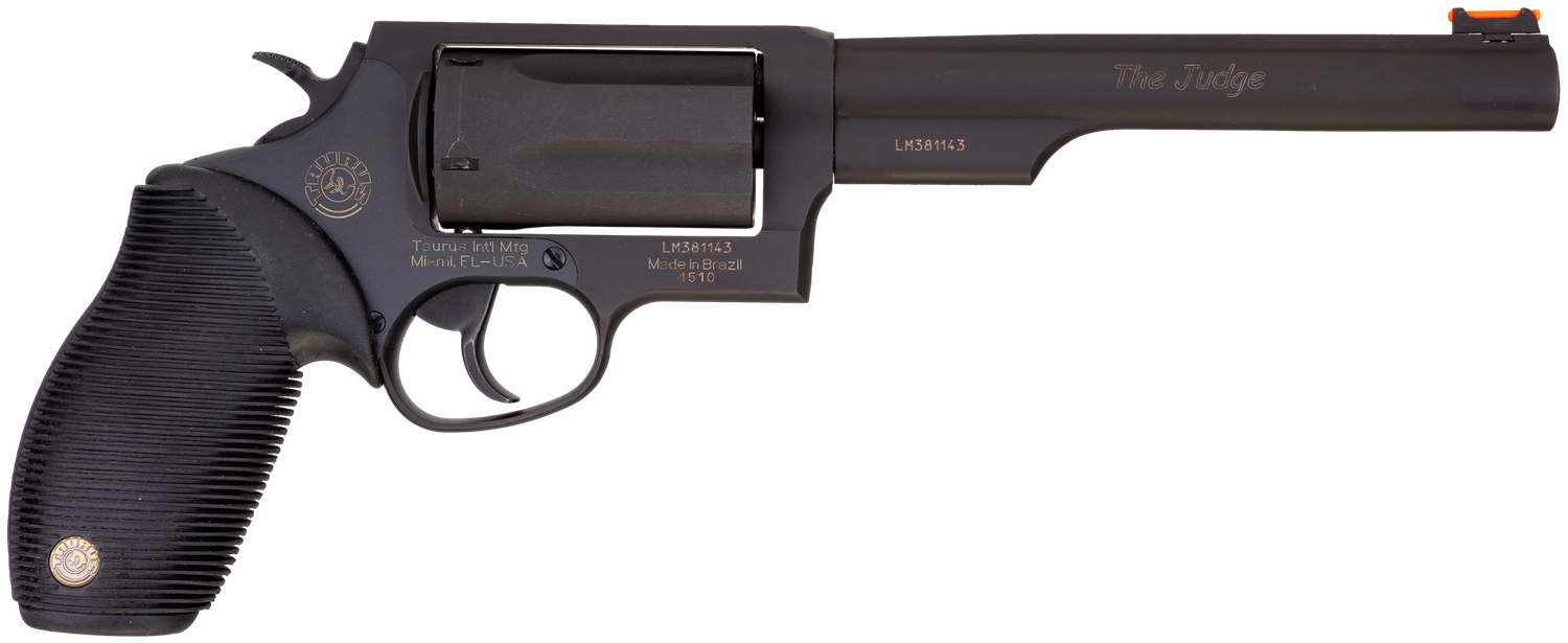 Taurus 45/410 Tracker Revolver 2441061T, 410 GA / 45 Long Colt, 6 1/2", Ribber Grip Overlay, Blue Finish, 5 Rd
