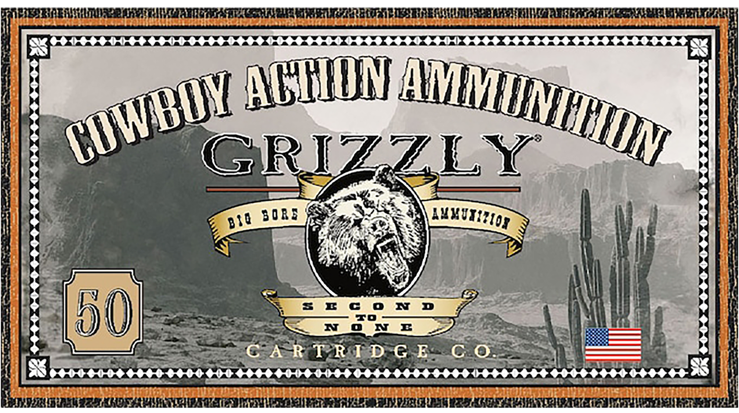Grizzly Ammunition Cowboy Action Pistol Ammunition GC4440, 44-40 Win, Round Nose Flat Point, 200  GR, 700  fps, 50 Rd/bx