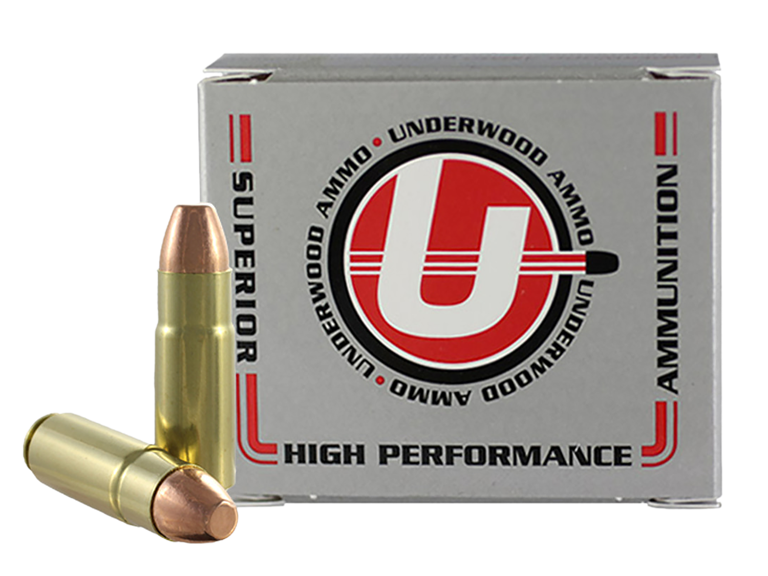 Underwood Rifle Ammunition UA461, 458 Socom, FMJ Flat Nose, 350 GR, 1620 fps, 20 Rds/bx