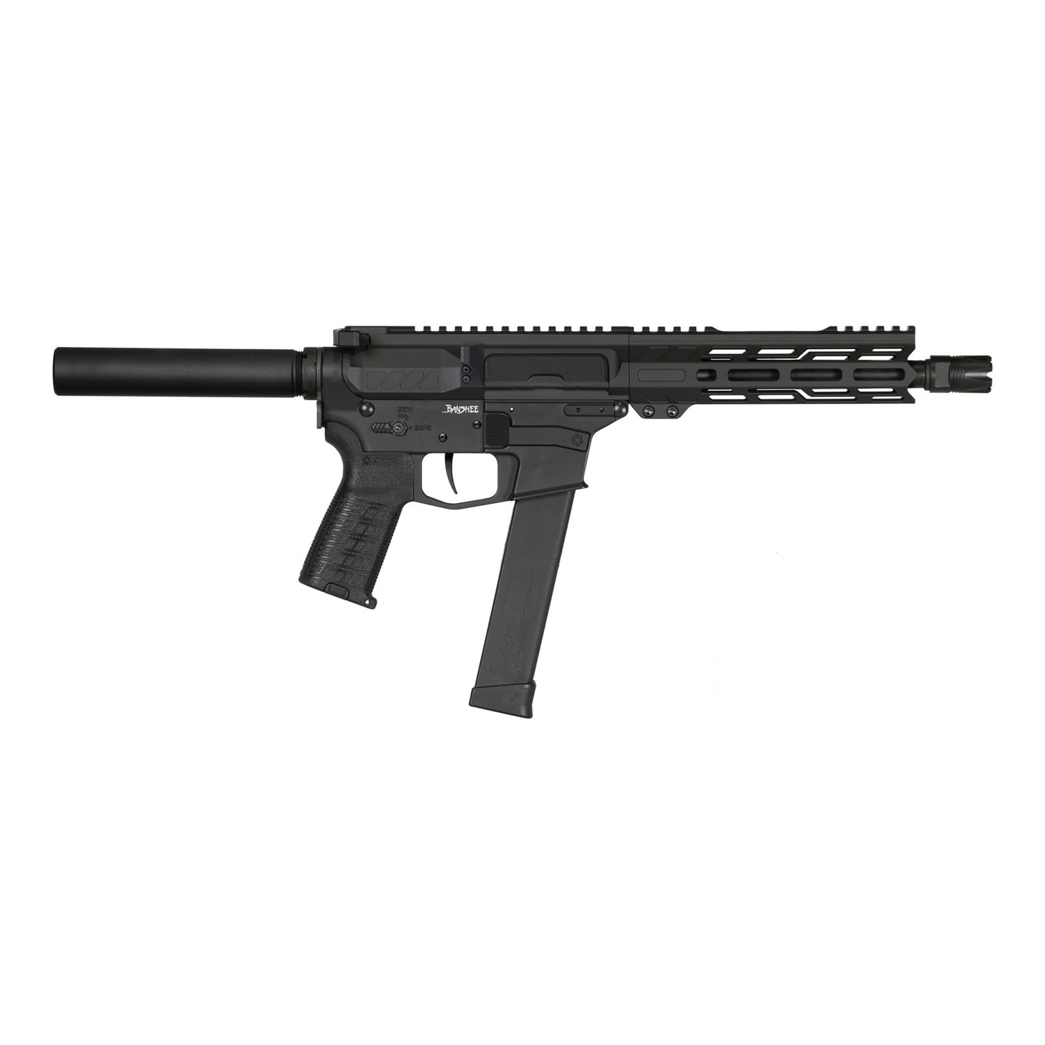 CMMG MkG10 Banshee Pistol CMMG10AE30FAB, 10MM, 8", Pistol Buffer Tube, Armor Black Cerakote Finish, 30 Rds