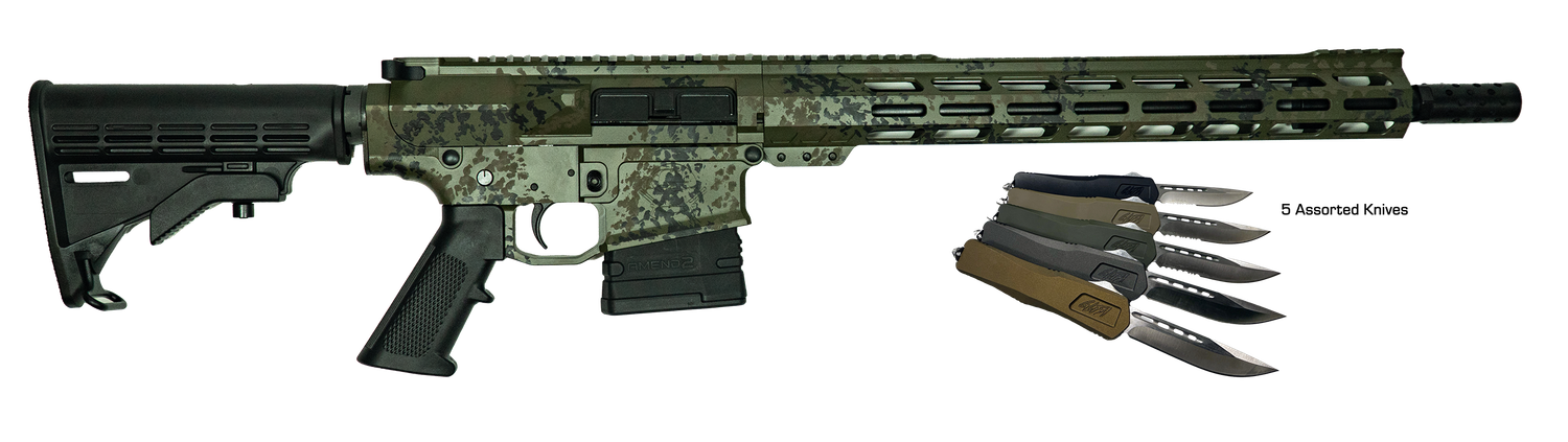 Great Lakes GL10 Bundle Rifle GL10LGRNBUNDLE, 308 Win, 16", Telescoping Buttstock Stock, 10 Rds