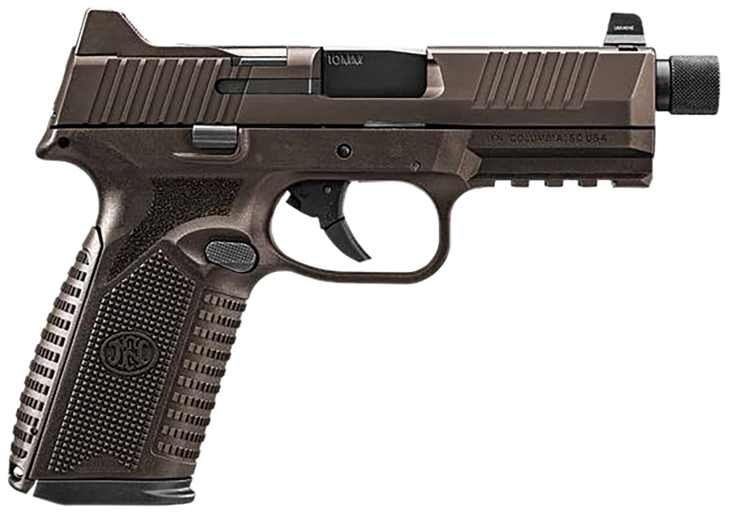 FN Herstal 510 Tactical Optic Ready Pistol 66-101953, 10mm, 4.71in, Interchangeable Backstrap Grips, Bronze Finish, 15 Rds