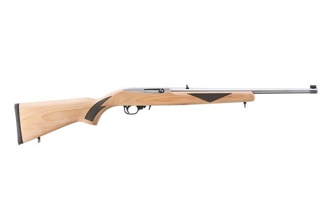 Ruger 10/22 Sporter Rifle 31229, 22 LR, 18" Sporter, Semi-Auto, Wood Stock, Stainless Finish, 10 Rds