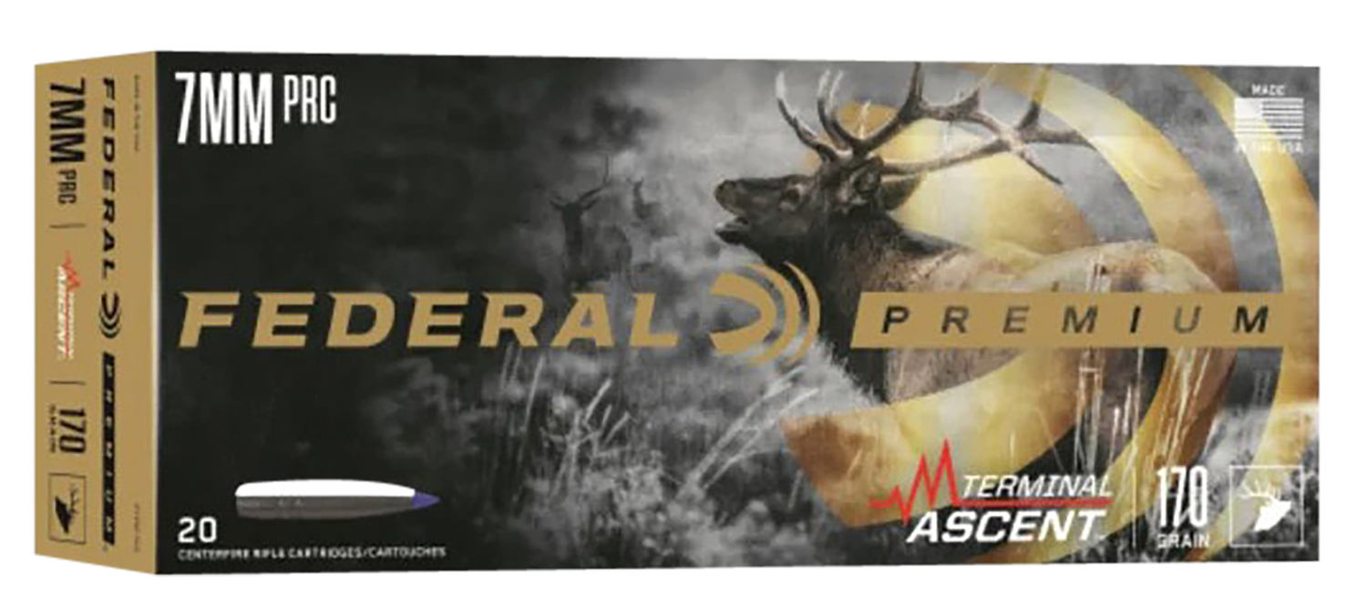 Federal Premium Rifle Ammunition P7PRCTA3, 7mm PRC, Terminal Ascent, 170 gr, 20 Rd/Bx