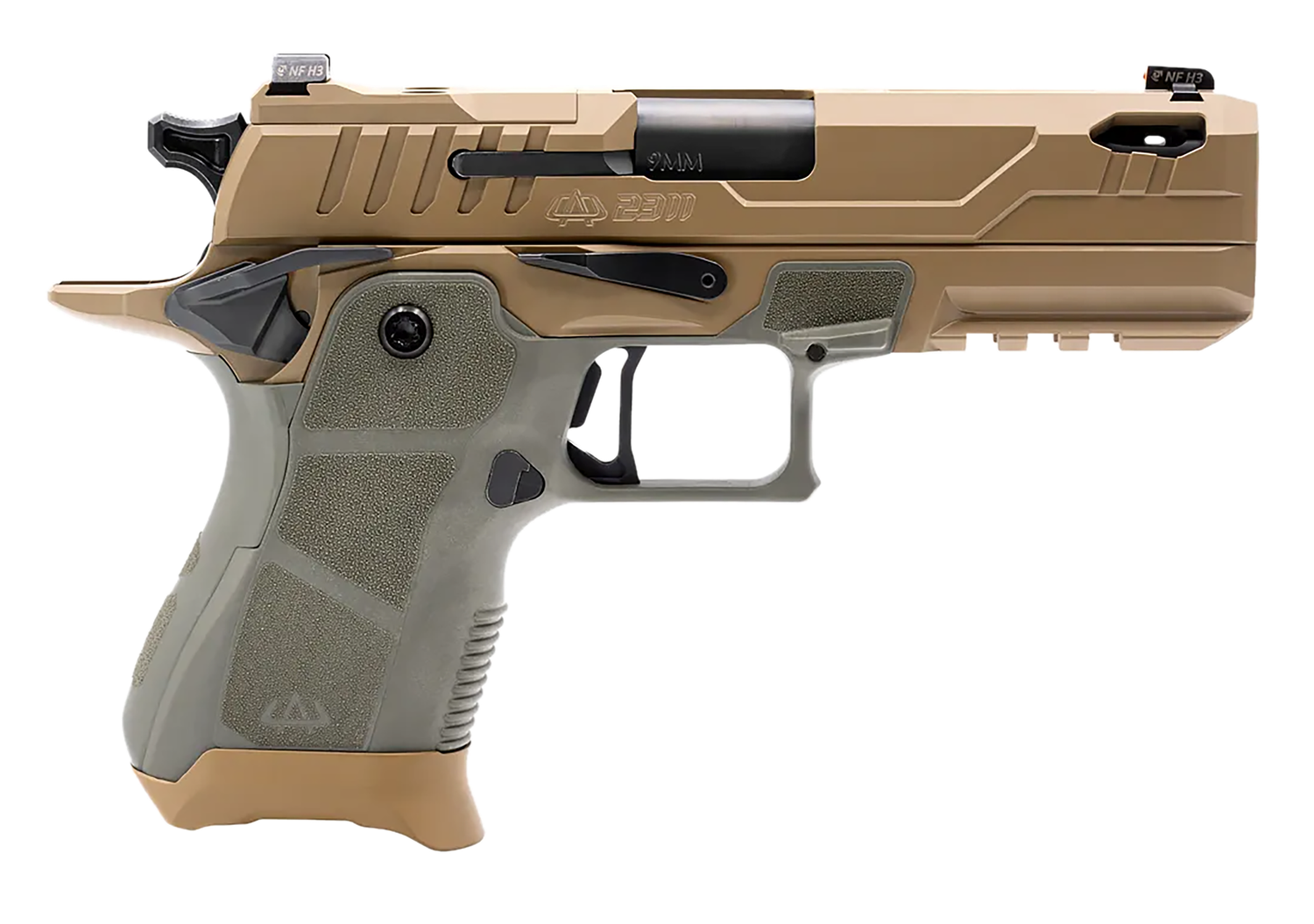 OA DEFENSE 2311 Pro w/Kit Optic Ready Pistol OA2311CPROKITHDSPRT15, 9mm Luger, 4.25in, Sage Modular, High Desert Finish, 15 Rds