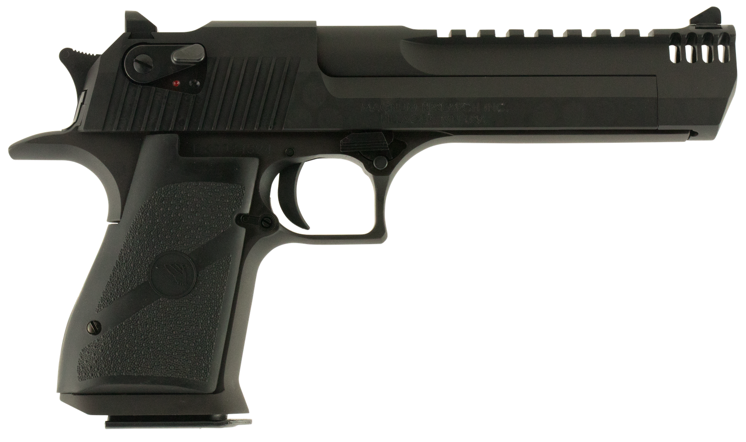 Magnum Research Desert Eagle Pistol DE44IMB, 44 Remington Mag, 6", Black Grips, Black Finish, 8 Rds