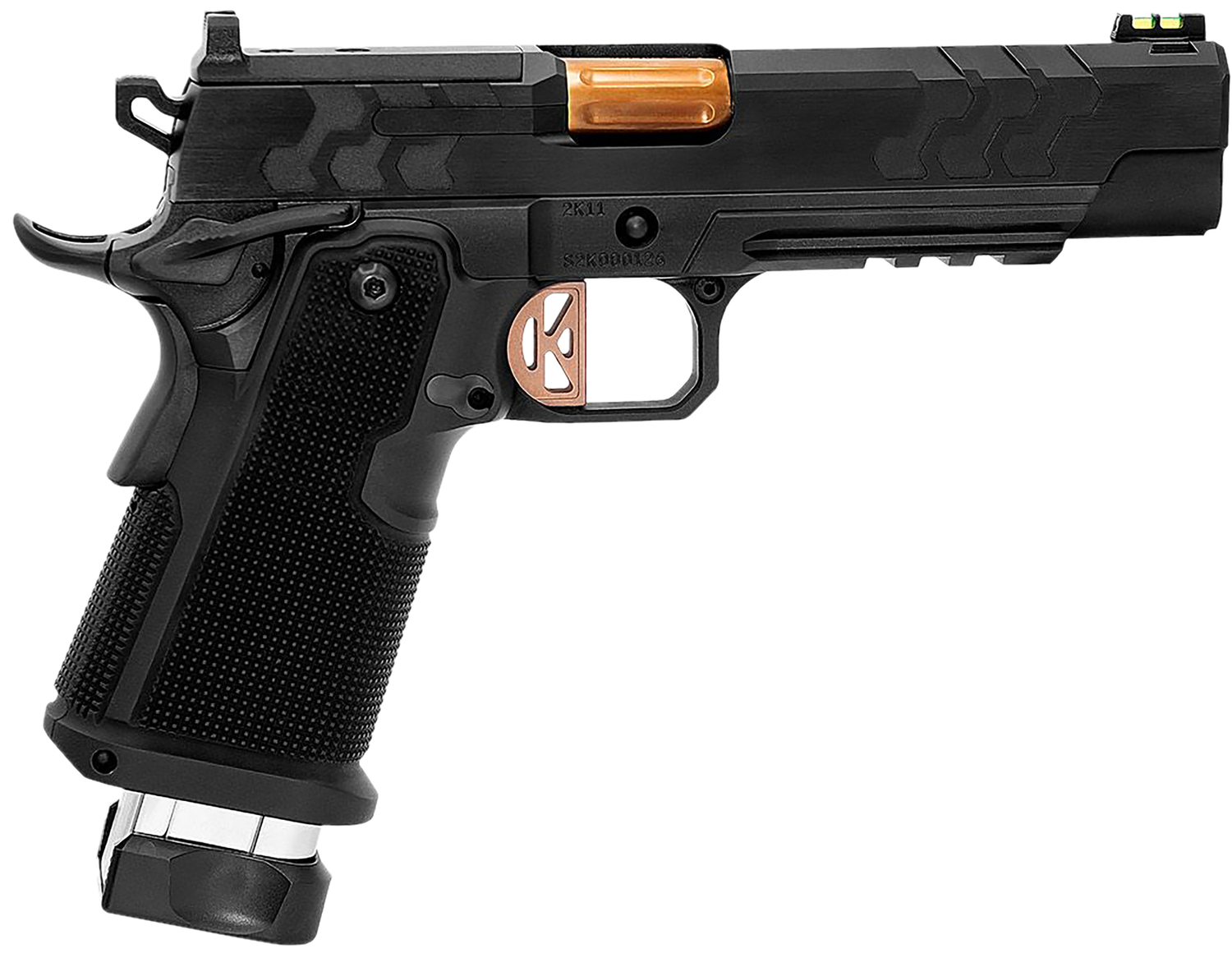 Kimber 2K11 Double Stack 1911 Pistol, 3500051, 9mm, 5", Aluminum Grips, High Polish Coyote PVD Barrel, DLC Coating, 20+1