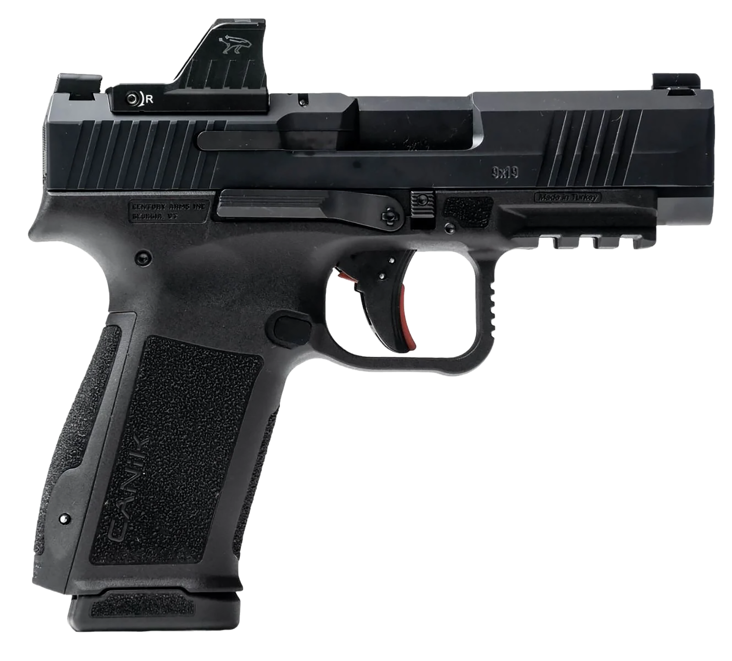 Canik Mete MC9LS Sub-Compact Pistol HG7883VN, 9mm, 3.64", Polymer Grips, Black Finish, w/MeCanik M01 Optic, 17 Rds
