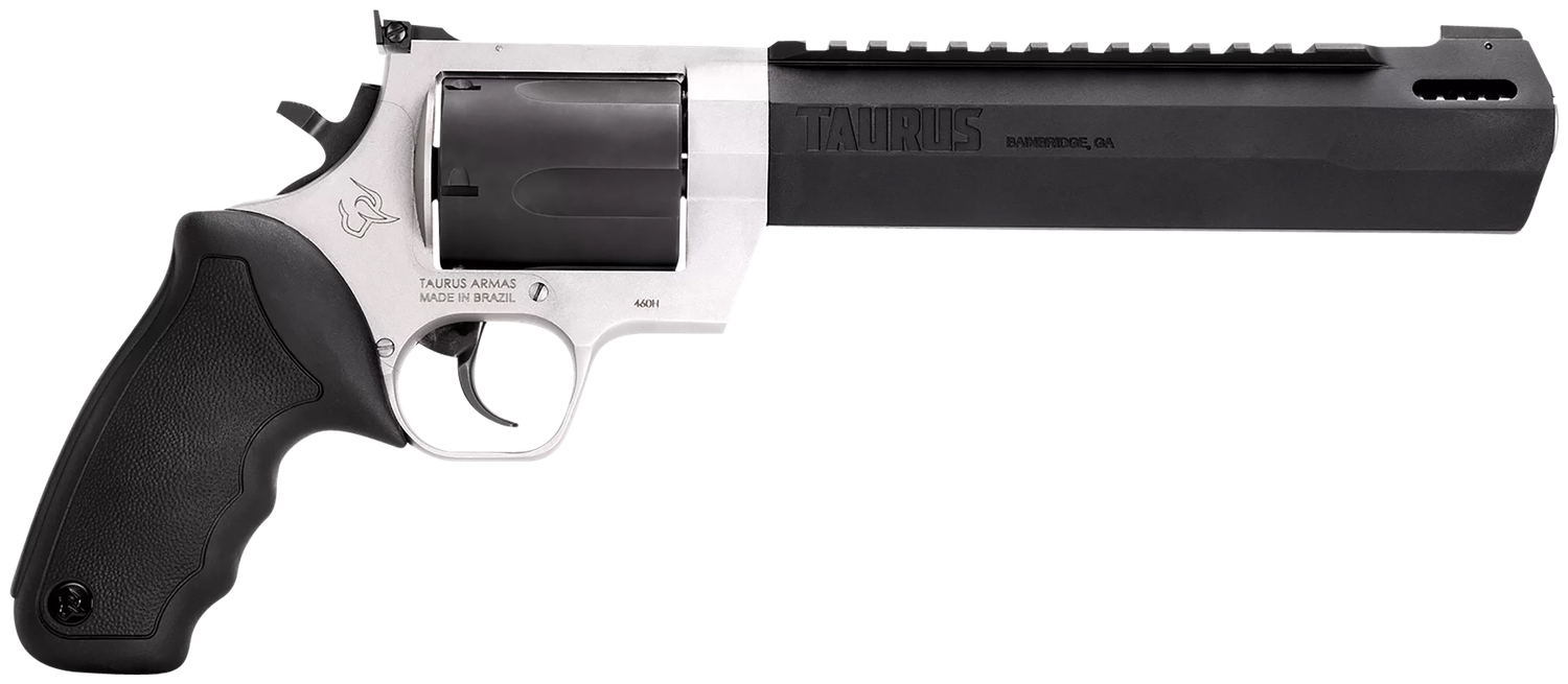 Taurus Raging Hunter Revolver 2460085RH, 460 S&W Mag, 8.37", Black Rubber Grips, Stainless Steel Finish, 5 Rds