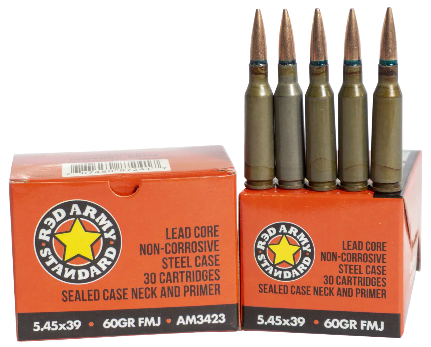 Red Army Standard Rifle Ammunition AM3423, 5.45x39mm, Full Metal Jacket, 60 gr, 30 Rd/Bx