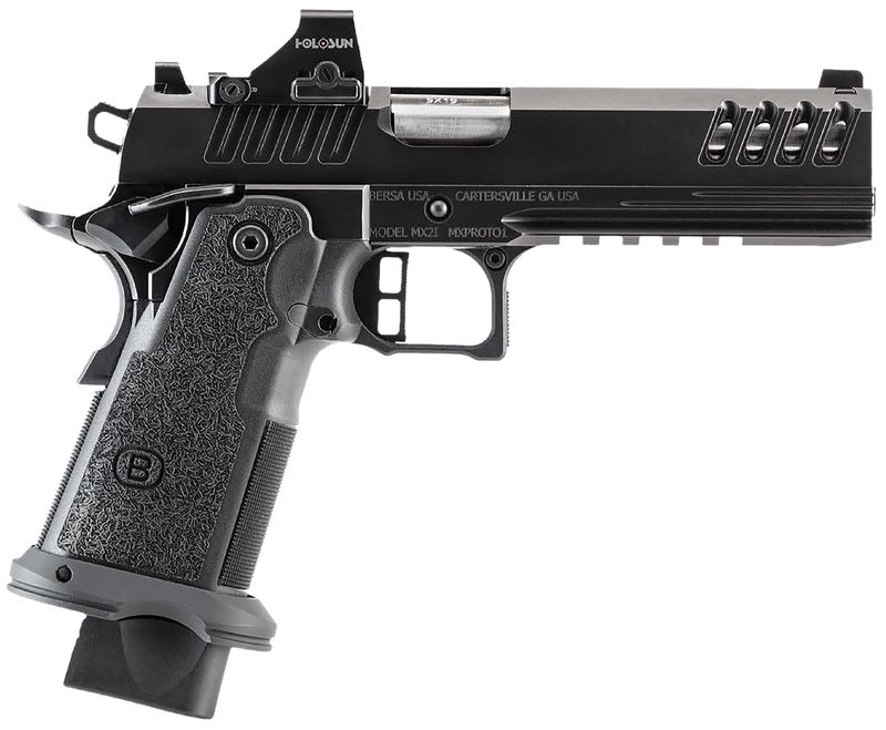 Bersa M2XI Optic Ready Pistol M2XIO5BBFN, 9mm Luger, 5in, Black Polymer Grips, QPQ Tenifer Cerakote Finish, 18 Rds