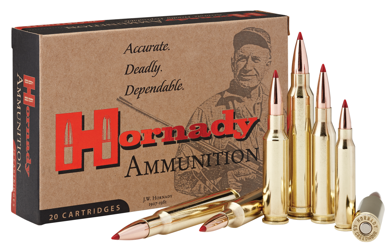 Hornady Vintage Match Rifle Ammunition 81171, 30-06 Springfield, ELD Match, 168 GR, 2710 fps, 20 Rd/bx