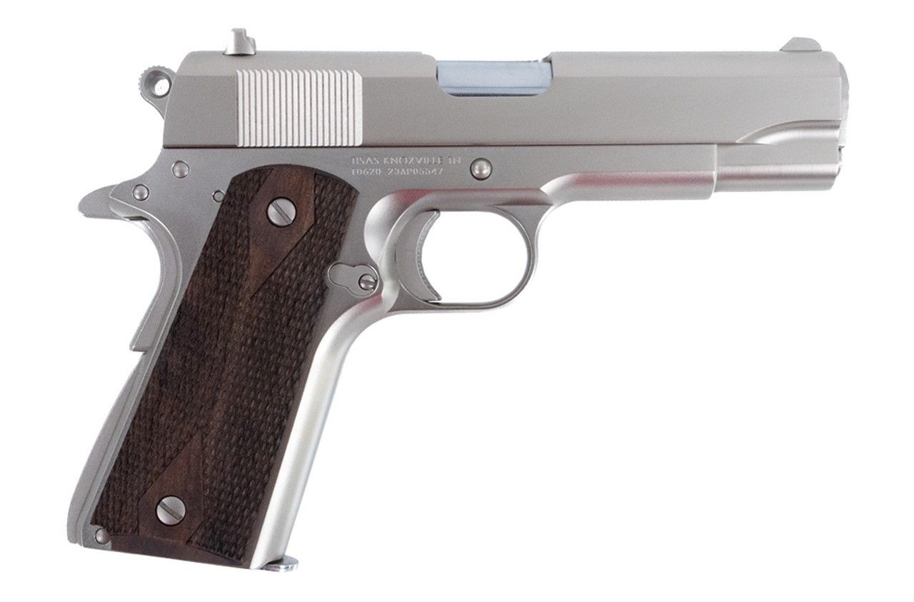 Tisas 1911A1 Tank Commander Pistol 10100117, 9mm, 4.25in, Wood Grips, 9 Rds