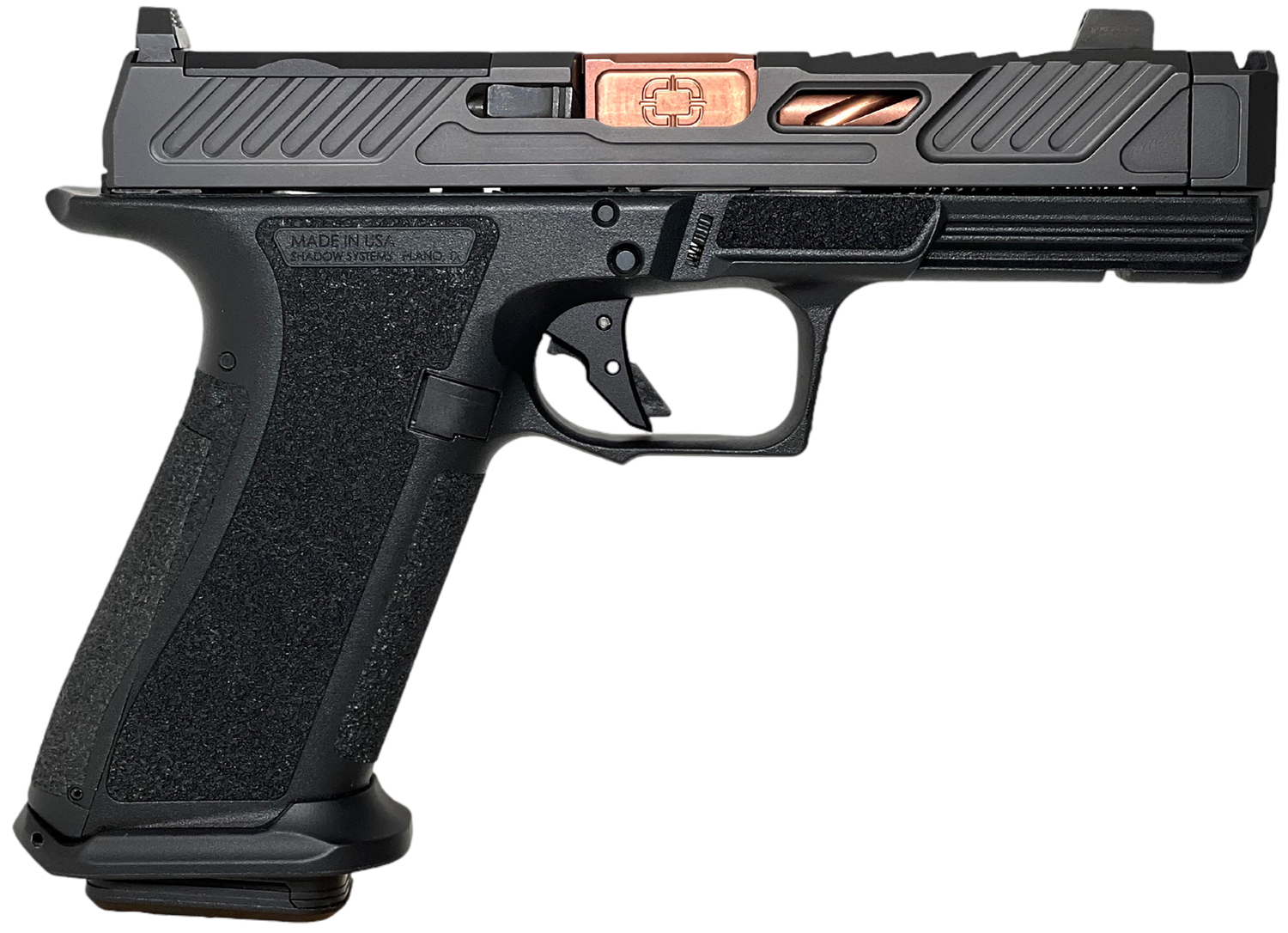 Shadow Systems XR920P Compensator Optic Ready Pistol SS3211, 9mm Luger, 4.25in, Black Interchangeable Backstrap, Black Finish, 17 Rds