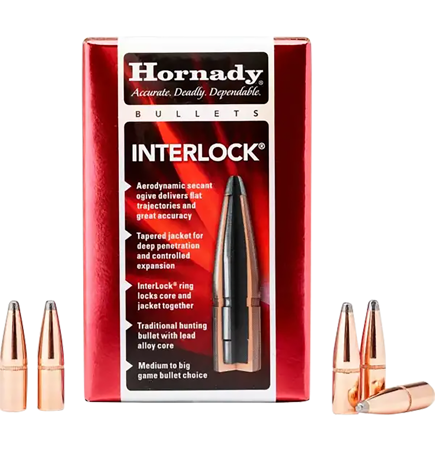 Hornady Rifle Bullet, 338 Caliber, .338", 250 Grain, Spire Point, 100/Box (3335), Not Loaded