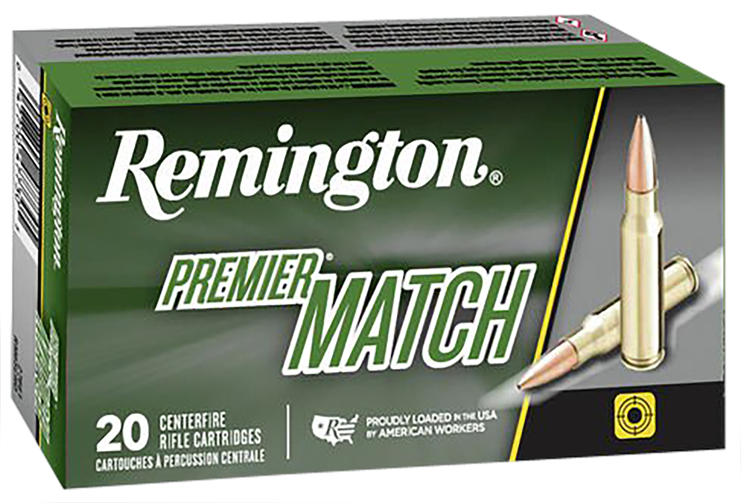 Remington Premier Match Rifle Ammunition RM300AAC6, 300 AAC Blackout, Open Tip Match, 125 GR, 2215 fps, 20 Rd/bx