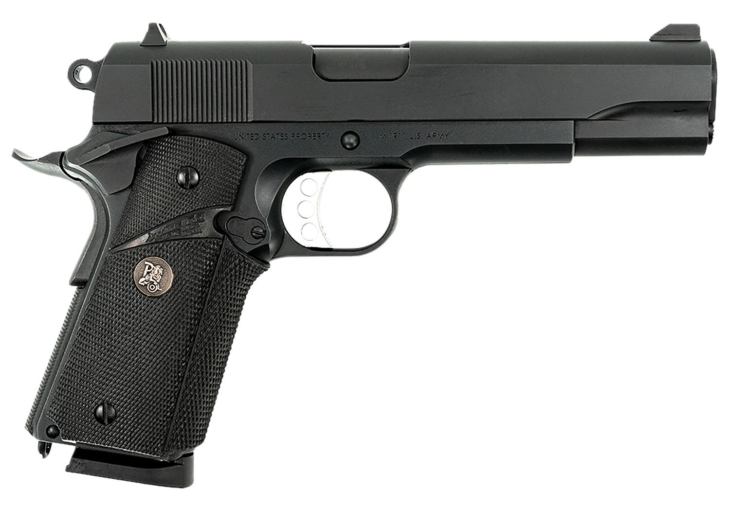 Tisas 1911 Meusoc Pistol 10100575, 45 ACP, 5in, Black Pachmayr Grips, QPQ Tenifer Cerakote Finish, 8 Rds