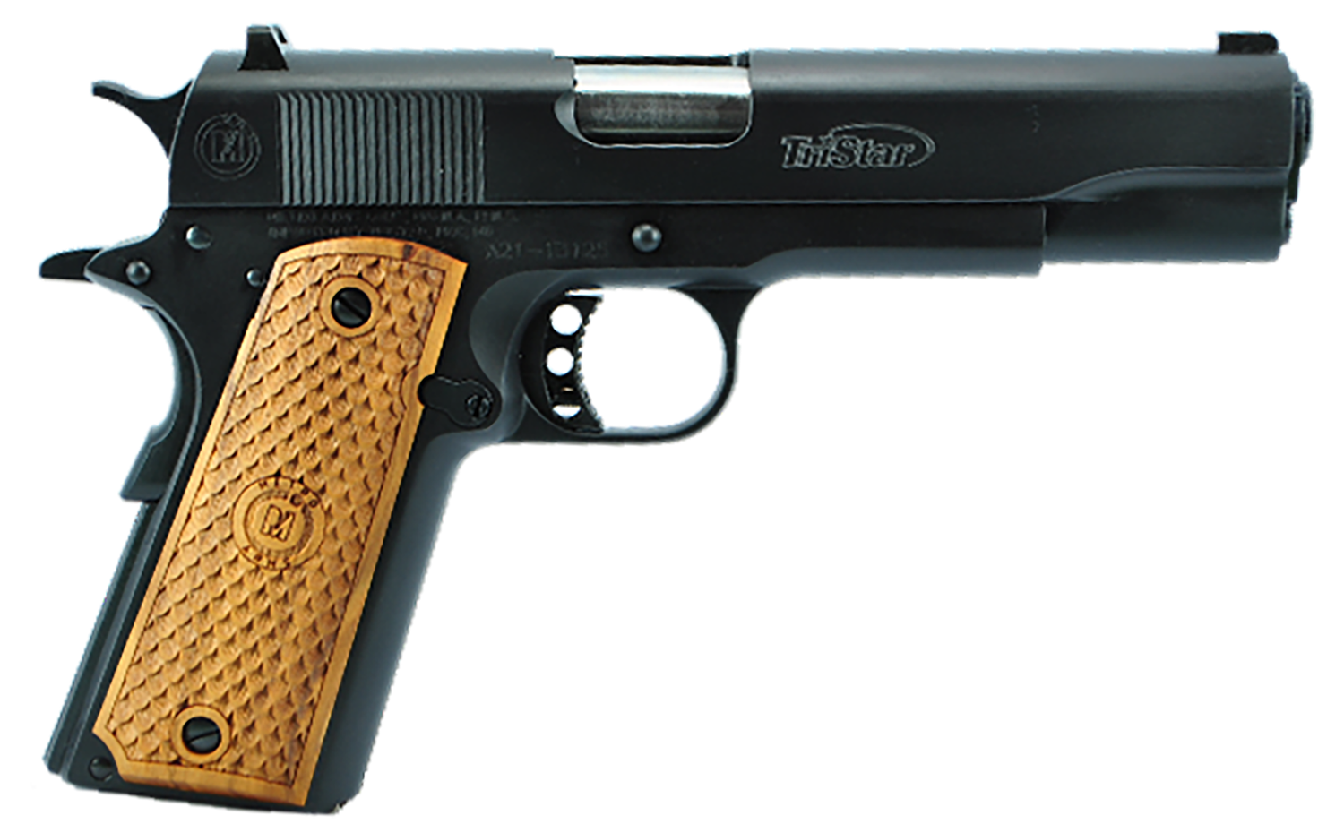 Tri-Star American Classic Government 1911 Pistol 85604, 9mm Luger, 5in, Wood Grips, Blued Finish, 10 Rds