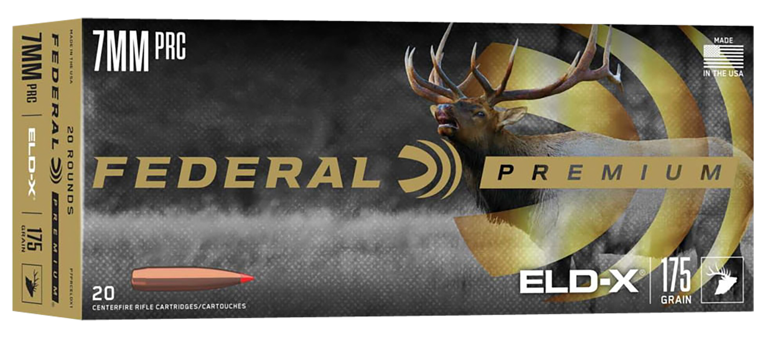 Federal Premium Rifle Ammunition P7PRCELDX1, 7mm PRC, ELD-X, 175 gr, 20 Rd/Bx