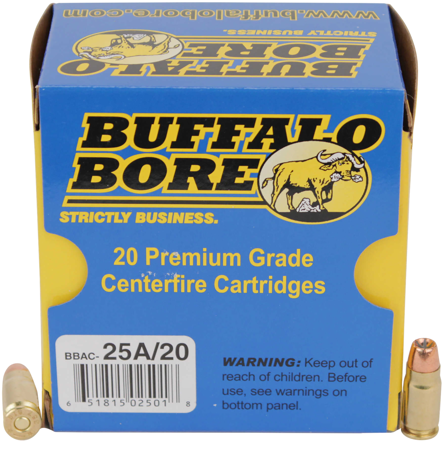 Buffalo Bore Handgun Ammunition 25A/20, 357 Sig, Jacketed Hollow Point (JHP), 125 GR, 1425 fps, 20 Rd/Bx