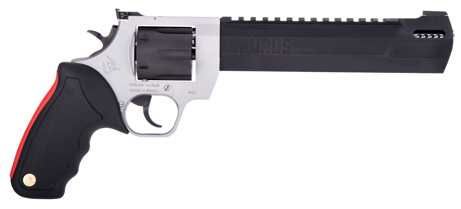 Taurus Raging Hunter Revolver 2440085RH, 44 Remington Mag, 8.375", Black Rubber Grips, Stainless Finish, 6 Rds