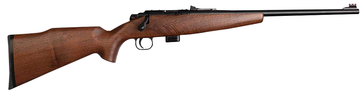 Crickett 722 Sporter Compact Youth Bolt Action Rifle KSA20411, 22 LR, 16.25", Walnut Stock, Blued, 7 Rds