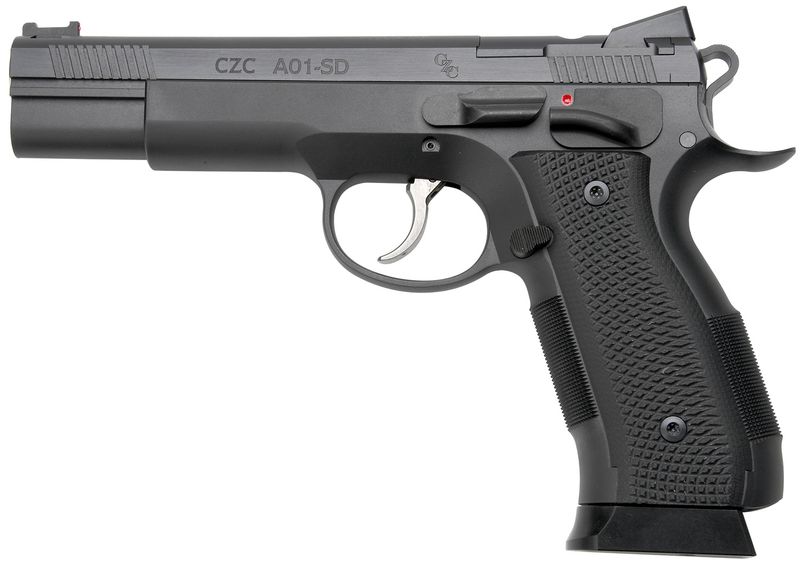 CZ-USA A01-SD Optic Ready Pistol 96333, 9mm Luger, 5in, Black G10 Grips, Black Polycoat Finish, 19 Rds