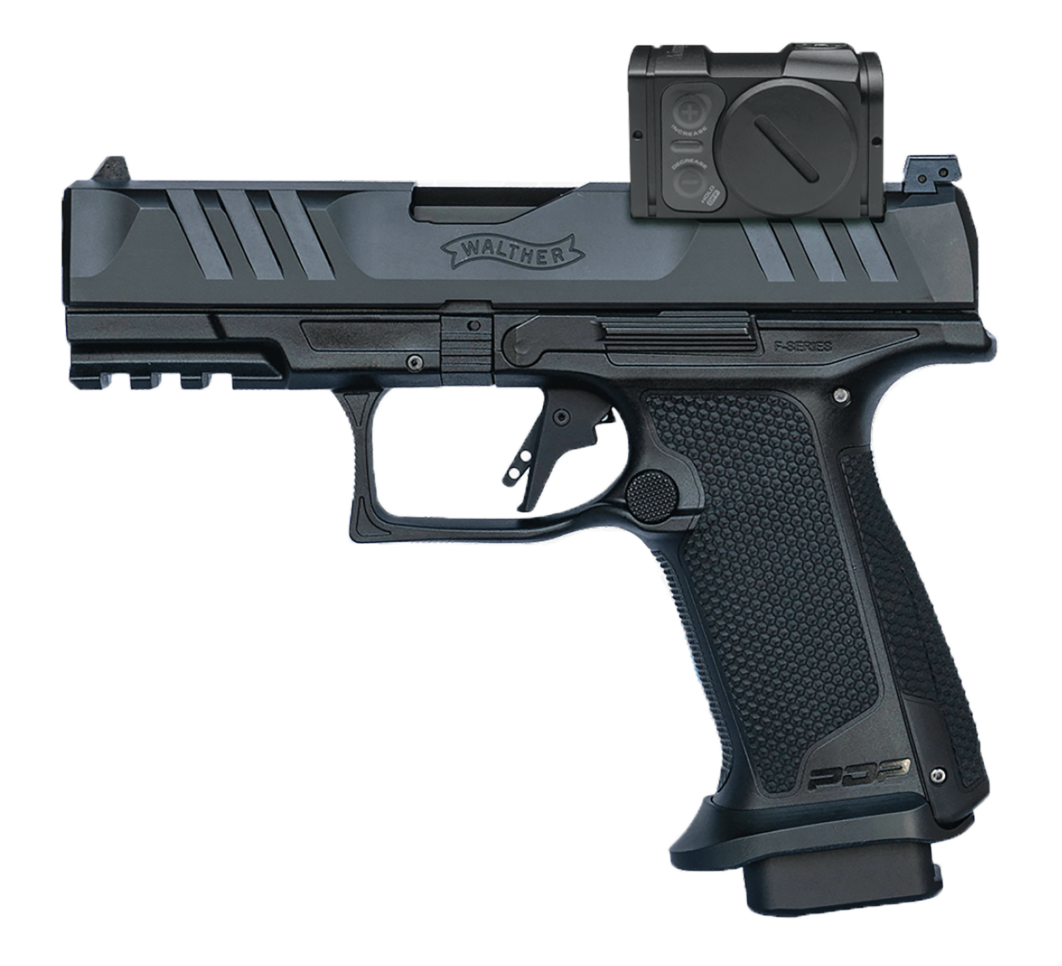Walther PDP F-Series Pro w/Optic Optic Ready Pistol 4797058, 9mm Luger, 4in, Interchangeable Backstrap, Black Finish, 10 Rds
