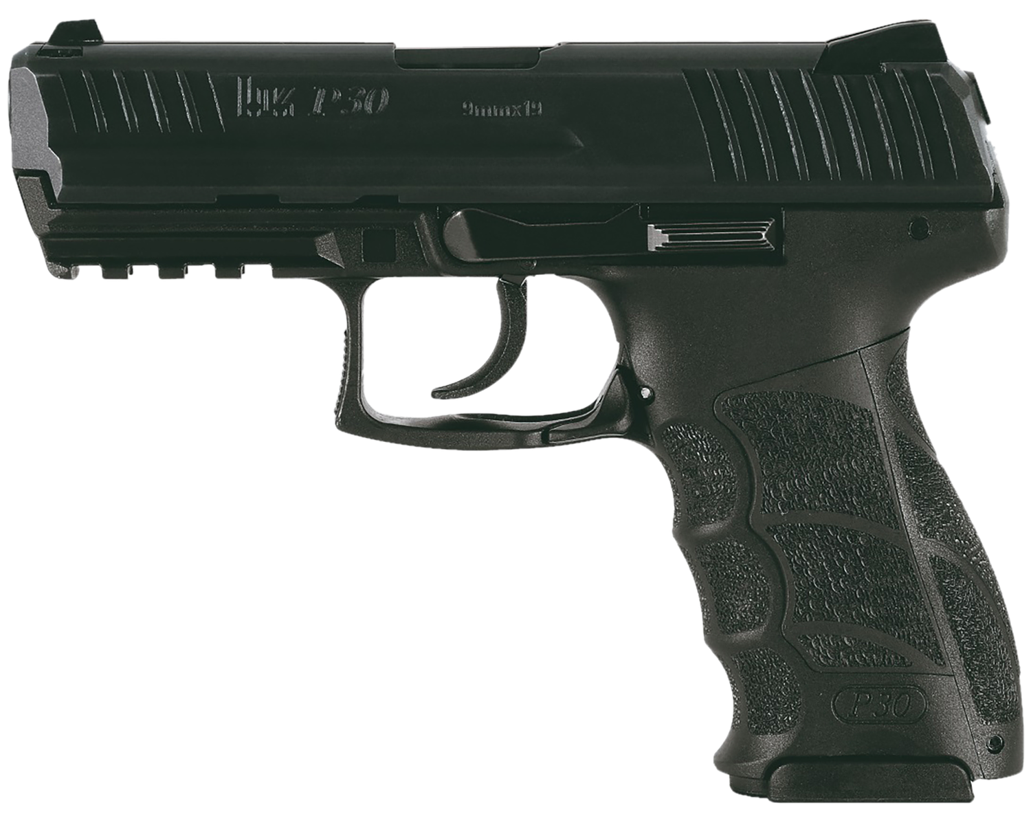 Heckler & Koch P30 V1 Light LEM Pistol 81001085, 9mm Luger, 3.85in, Interchangeable Backstrap, Black Finish, 10 Rds