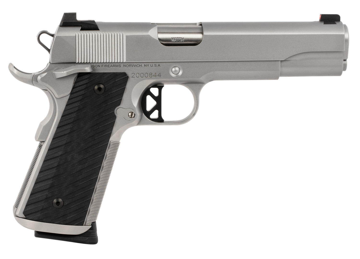 Dan Wesson Valor Pistol 01824, 45 ACP, 5", Black Polymer Grips, Stainless Finish, 8 Rds