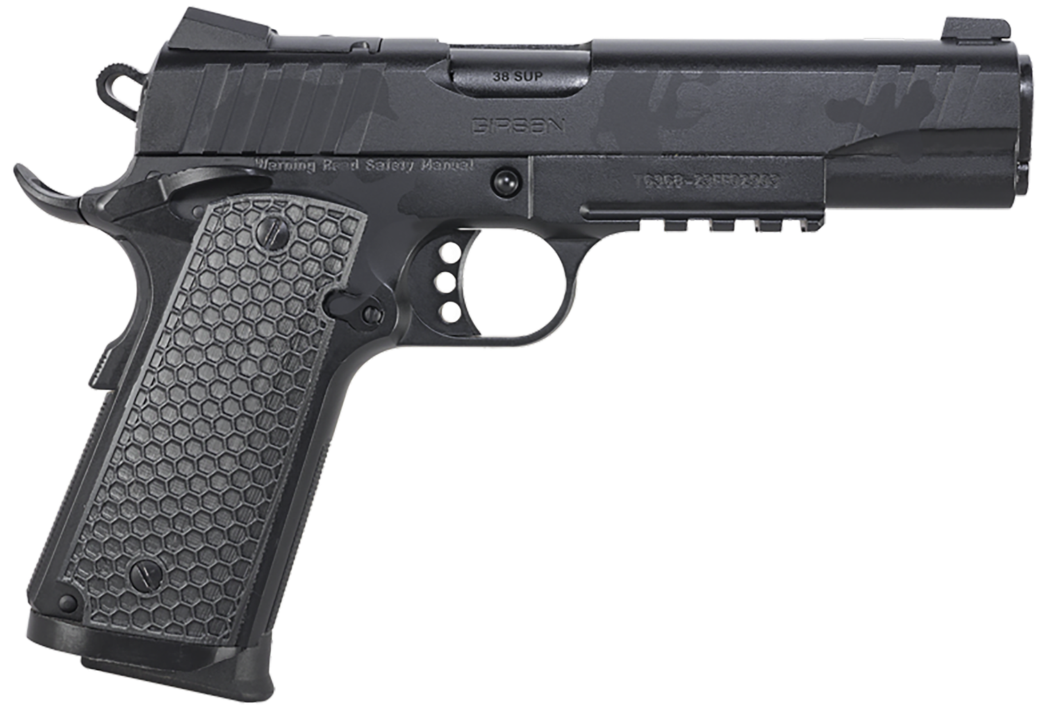 EAA MC1911 S Influencer Optic Ready Pistol 391159, 38 Super, 5in, Black Polymer Grips, Black Camo Finish, 9 Rds