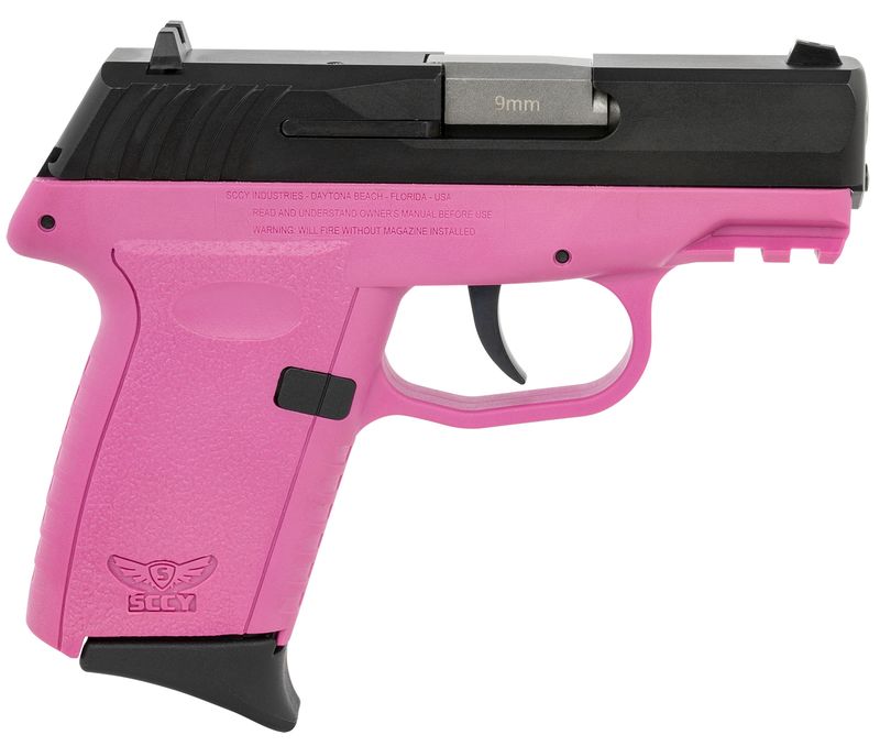 SCCY Industries CPX-2 Gen3 Pistol CPX2CBPKG3, 9mm Luger, 3.10in, Pink Polymer, Pink Finish, 10 Rds
