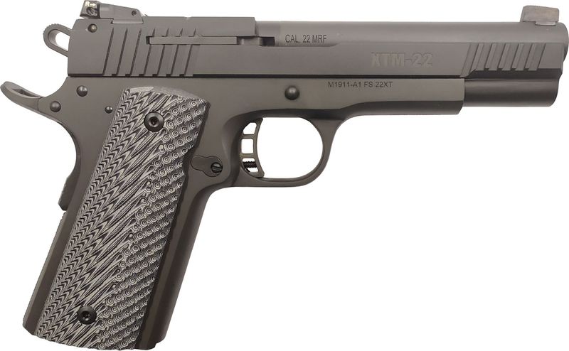 Rock Island Armory XT Magnum Target Pistol 56789, 22 Mag, 5in, Black G10 Grips, Black Parkerized Finish, 14 Rds