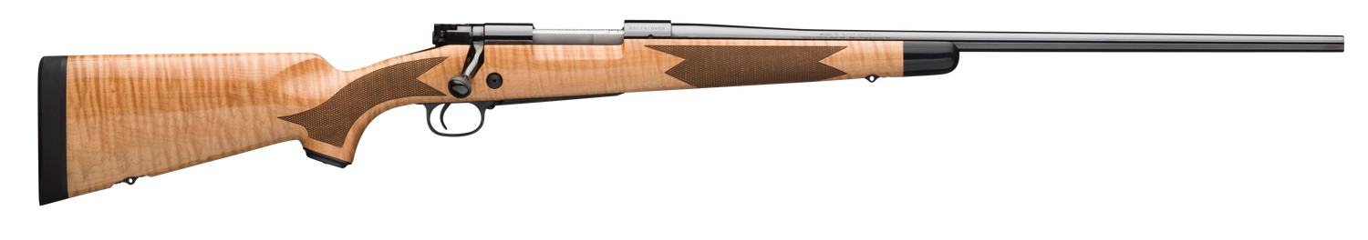 Winchester M70 Super Grade Maple Bolt Action Rifle 535218226, 270 Winchester, 24 in, AAA Maple Stock, Blued Finish